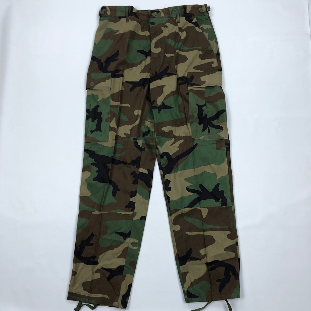 US Army Woodland Camo Pants Combat Trousers Medium 34x33